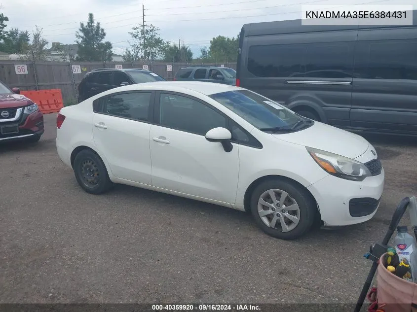 KNADM4A35E6384431 2014 Kia Rio Lx