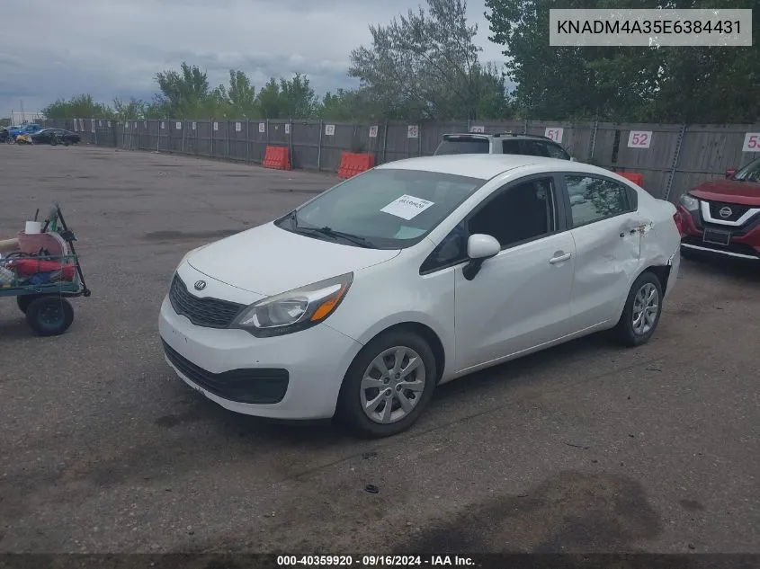 2014 Kia Rio Lx VIN: KNADM4A35E6384431 Lot: 40359920