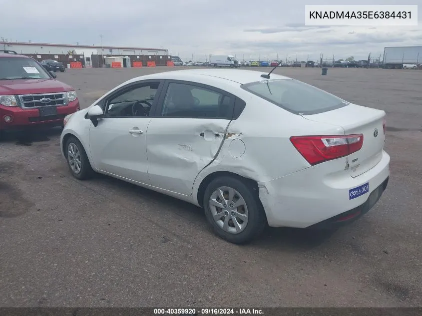 KNADM4A35E6384431 2014 Kia Rio Lx