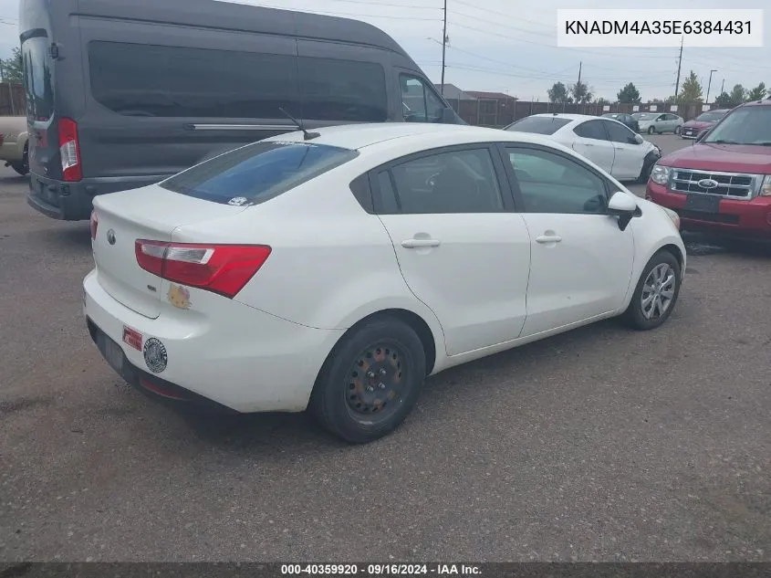 KNADM4A35E6384431 2014 Kia Rio Lx