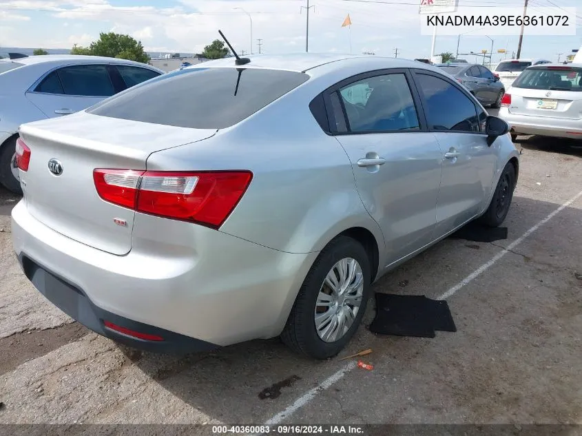 KNADM4A39E6361072 2014 Kia Rio Lx