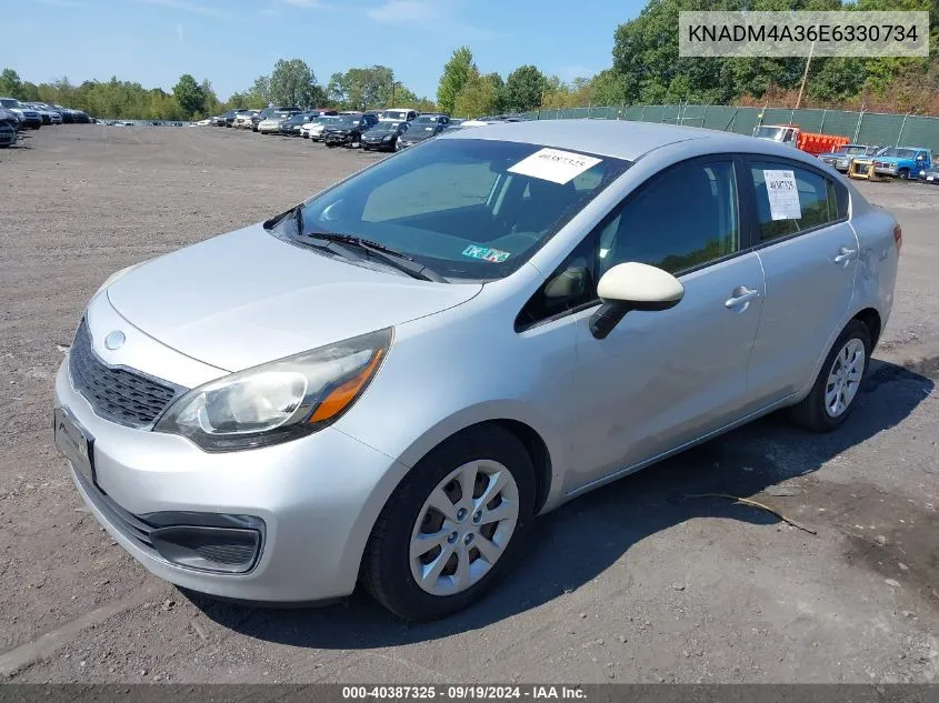 KNADM4A36E6330734 2014 Kia Rio Lx