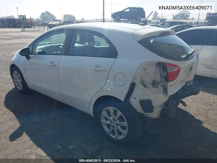 2014 Kia Rio Lx VIN: KNADM5A3XE6409071 Lot: 40403913