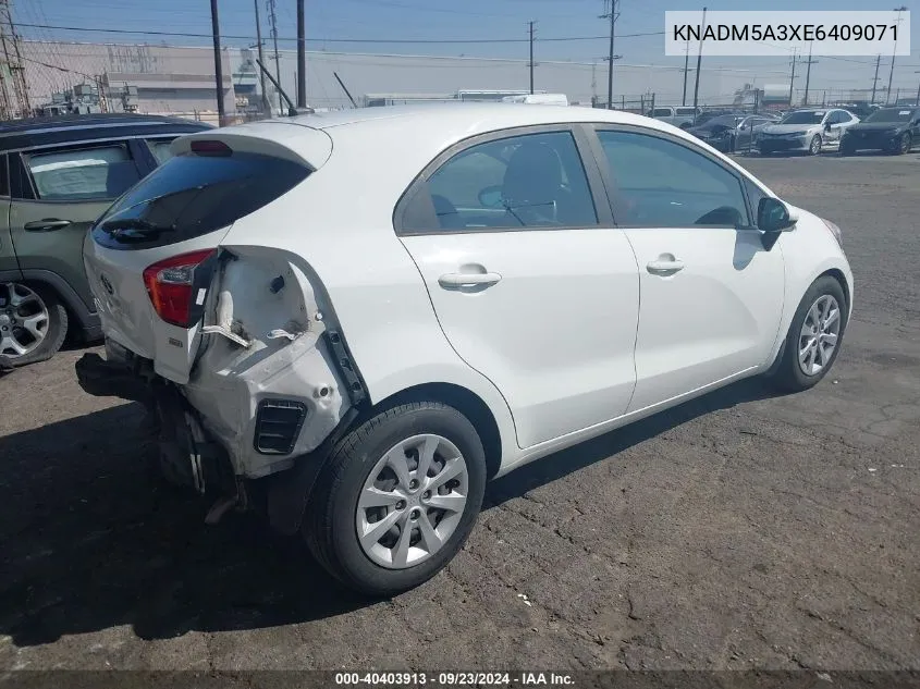 2014 Kia Rio Lx VIN: KNADM5A3XE6409071 Lot: 40403913