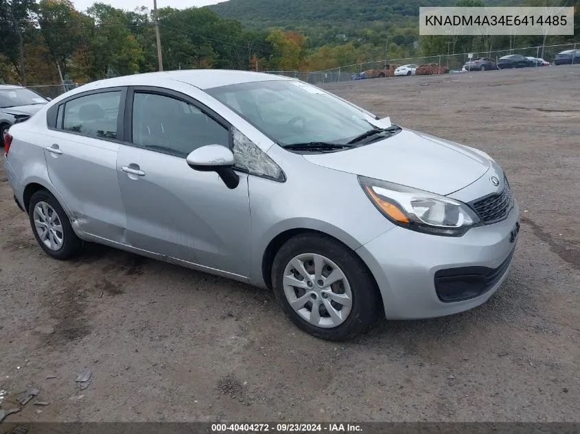 2014 Kia Rio Lx VIN: KNADM4A34E6414485 Lot: 40404272