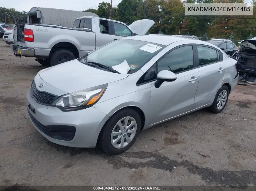 2014 Kia Rio Lx VIN: KNADM4A34E6414485 Lot: 40404272