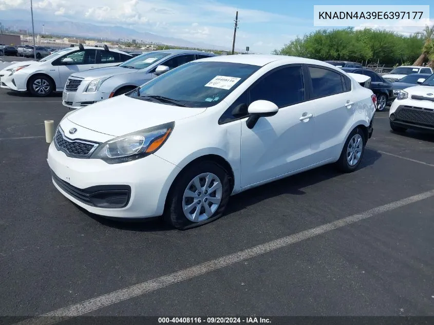 2014 Kia Rio Ex VIN: KNADN4A39E6397177 Lot: 40408116