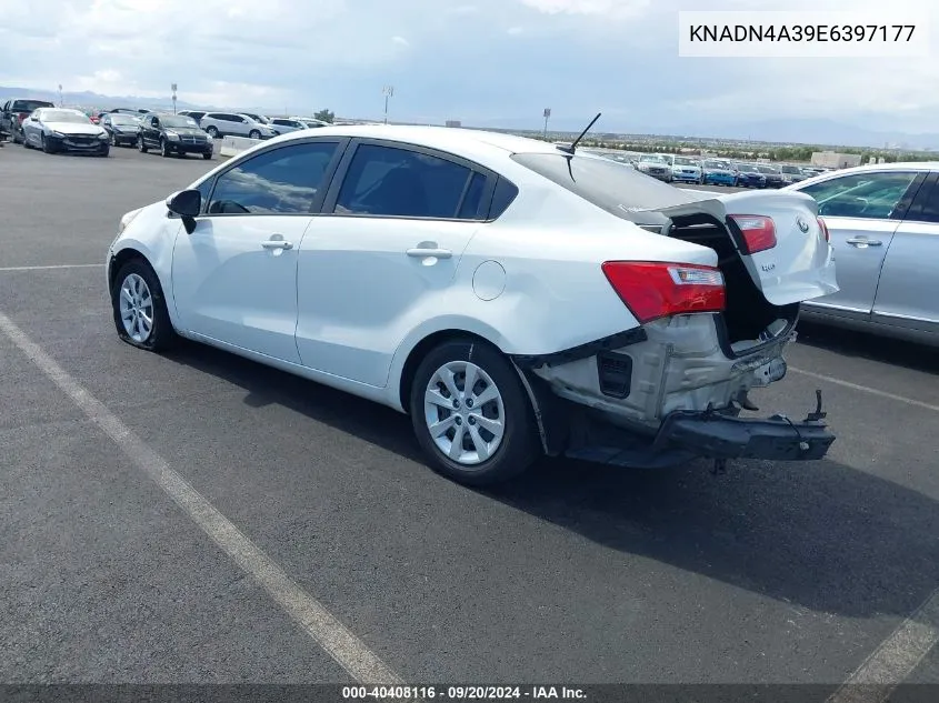 2014 Kia Rio Ex VIN: KNADN4A39E6397177 Lot: 40408116