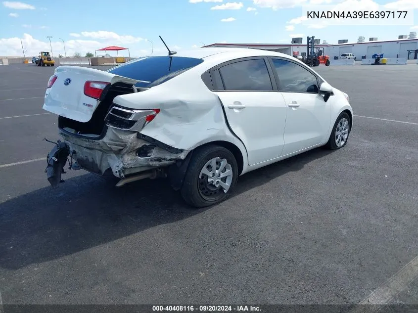 KNADN4A39E6397177 2014 Kia Rio Ex