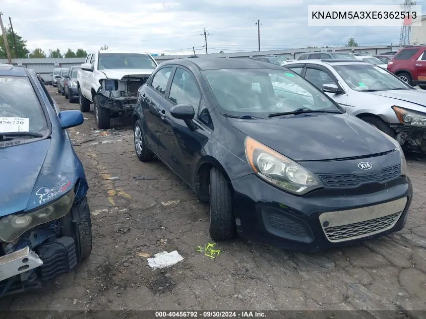 2014 Kia Rio Lx VIN: KNADM5A3XE6362513 Lot: 40456792