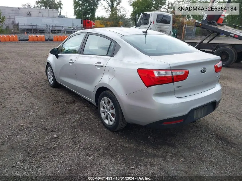 2014 Kia Rio Lx VIN: KNADM4A32E6364184 Lot: 40471453