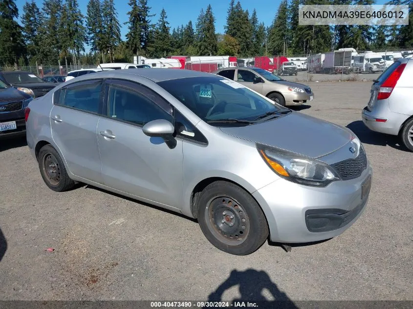 2014 Kia Rio Lx VIN: KNADM4A39E6406012 Lot: 40473490