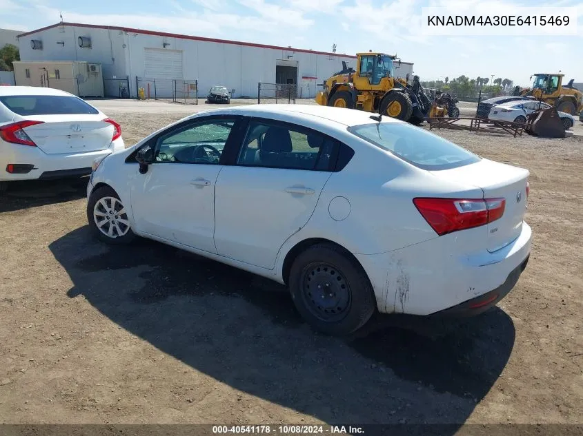 2014 Kia Rio Lx VIN: KNADM4A30E6415469 Lot: 40541178