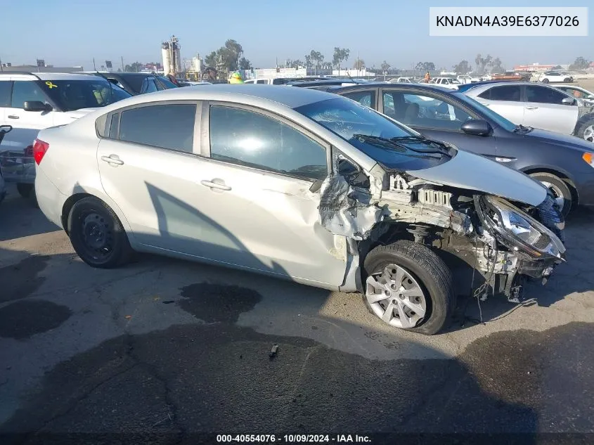 2014 Kia Rio Ex VIN: KNADN4A39E6377026 Lot: 40554076