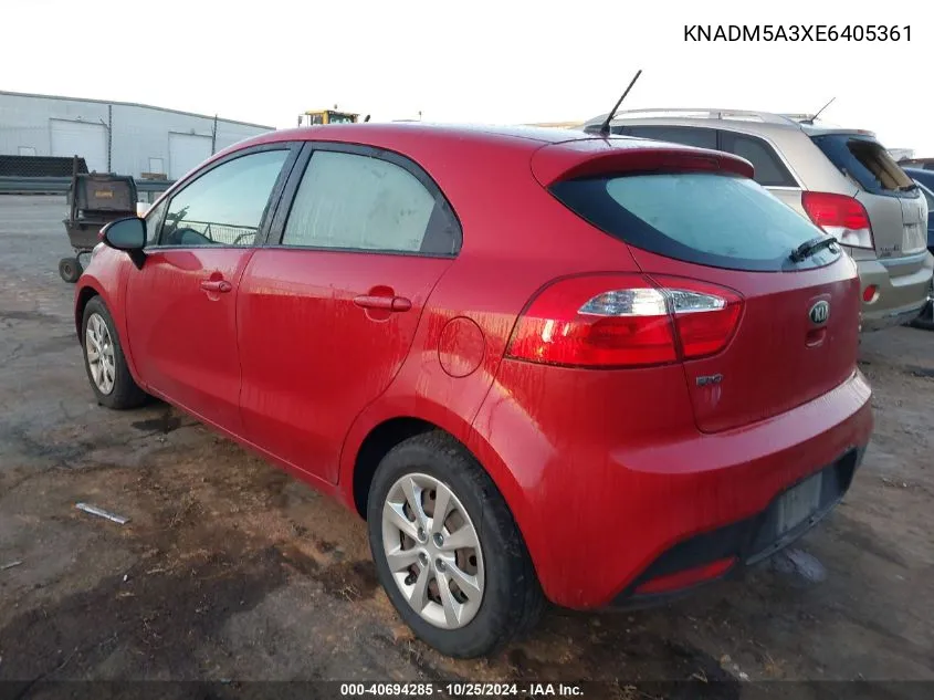 2014 Kia Rio Lx VIN: KNADM5A3XE6405361 Lot: 40694285