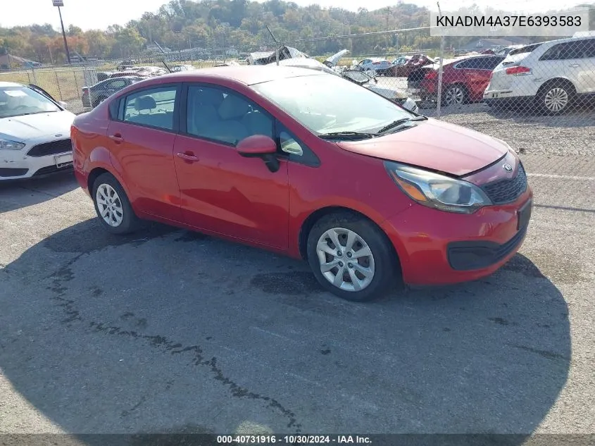 2014 Kia Rio Lx VIN: KNADM4A37E6393583 Lot: 40731916