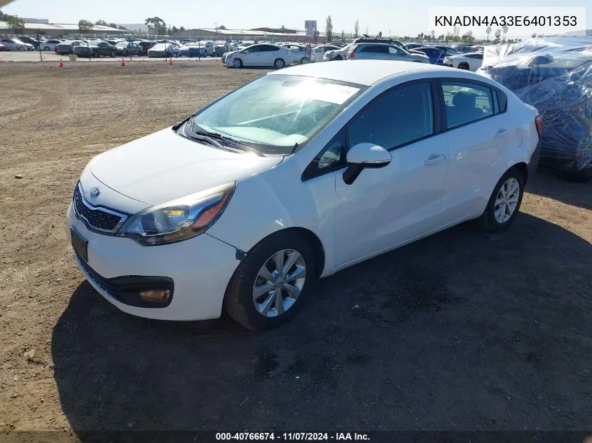 2014 Kia Rio Ex VIN: KNADN4A33E6401353 Lot: 40766674