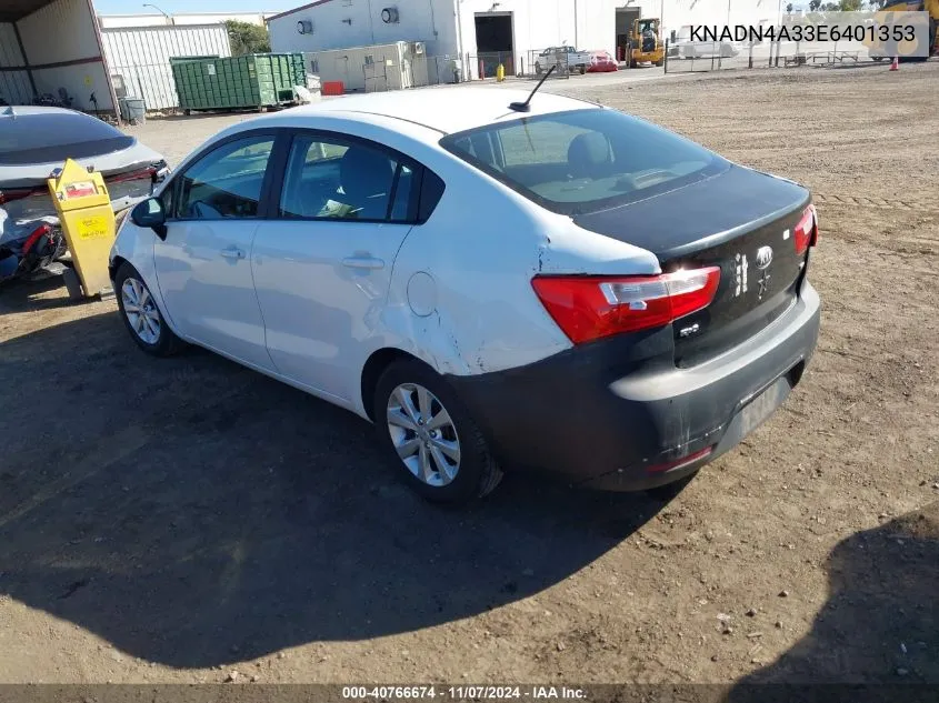 2014 Kia Rio Ex VIN: KNADN4A33E6401353 Lot: 40766674