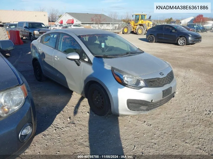 KNADM4A38E6361886 2014 Kia Rio Lx