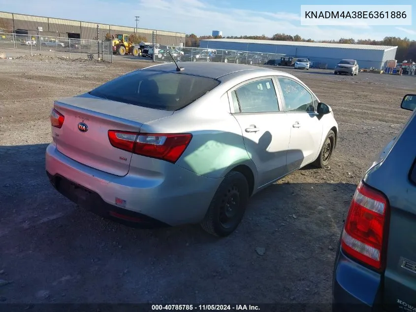 KNADM4A38E6361886 2014 Kia Rio Lx