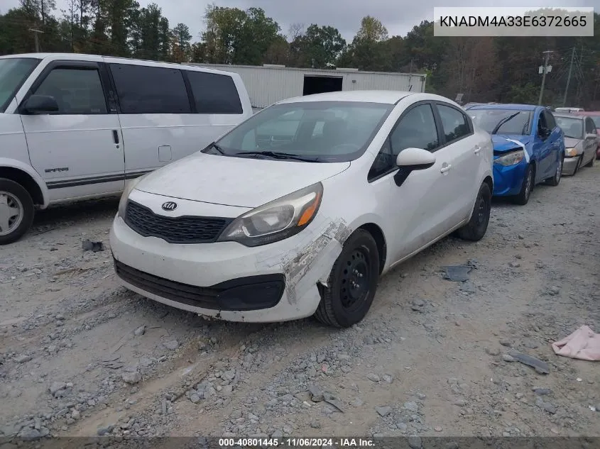 KNADM4A33E6372665 2014 Kia Rio Lx