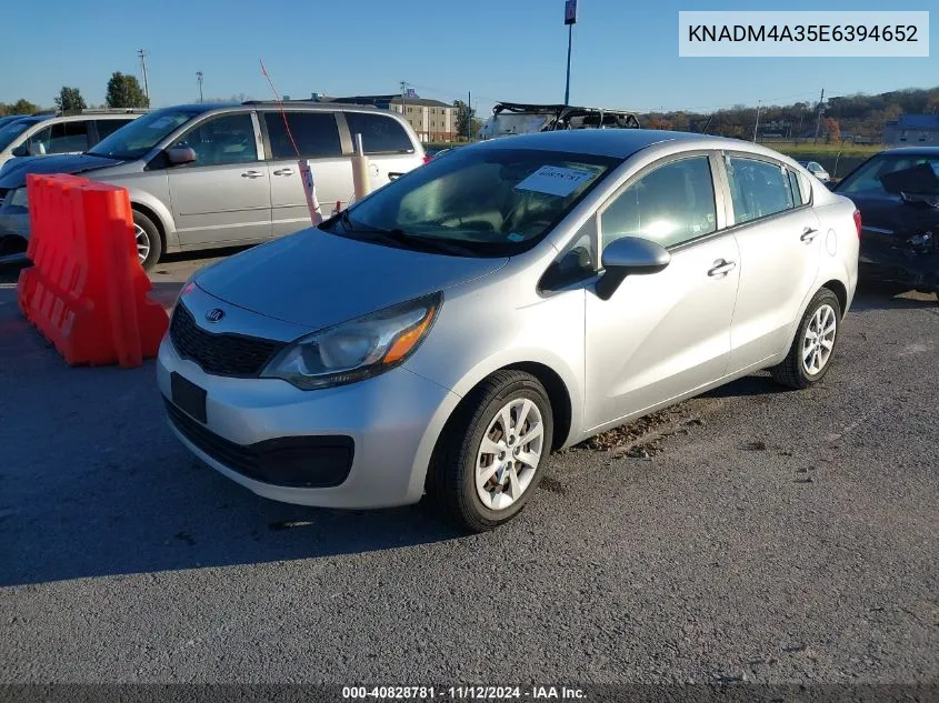 2014 Kia Rio Lx VIN: KNADM4A35E6394652 Lot: 40828781