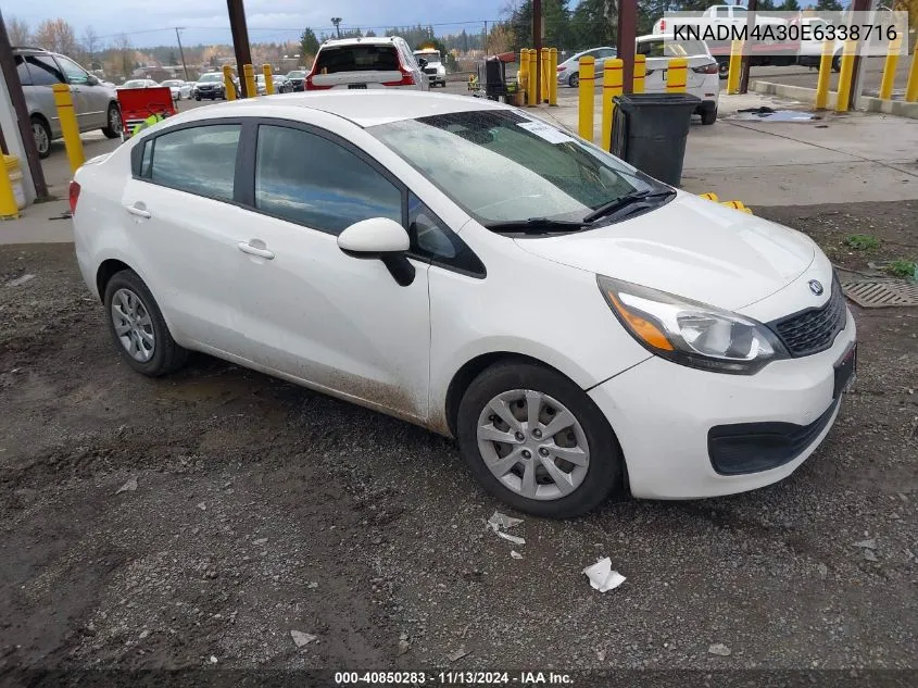 2014 Kia Rio Lx VIN: KNADM4A30E6338716 Lot: 40850283