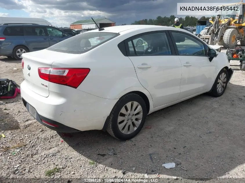 KNADN4A38F6495442 2015 Kia Rio