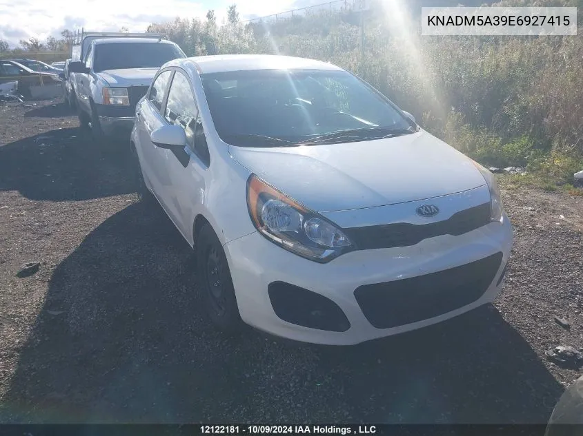 2015 Kia Rio 5-Door VIN: KNADM5A39E6927415 Lot: 12122181