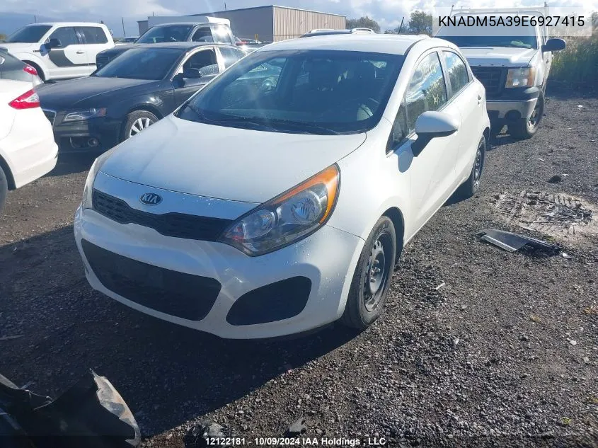 2015 Kia Rio 5-Door VIN: KNADM5A39E6927415 Lot: 12122181