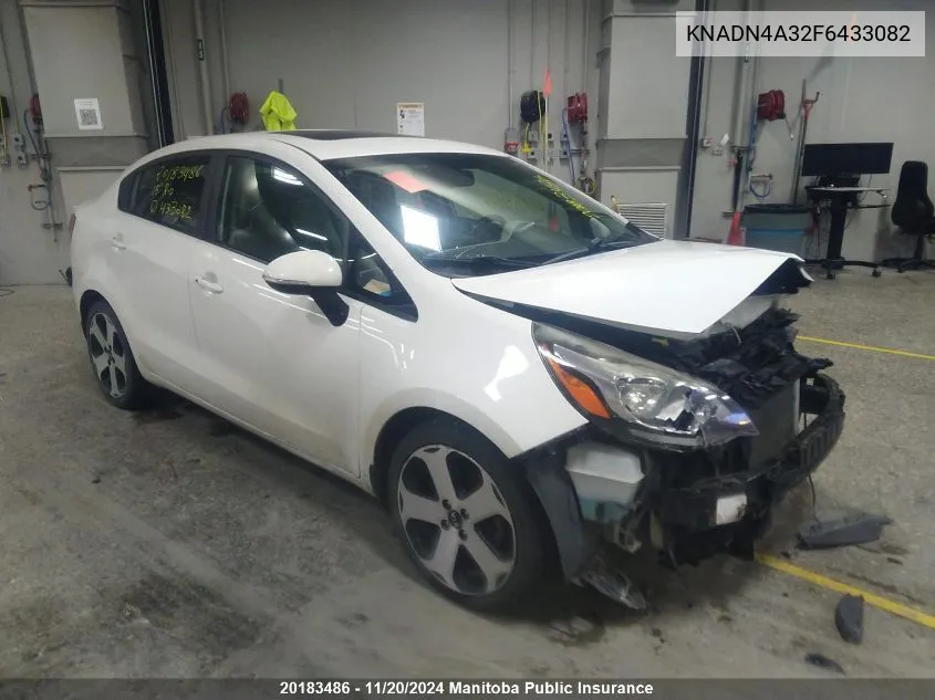 2015 Kia Rio Sx VIN: KNADN4A32F6433082 Lot: 20183486