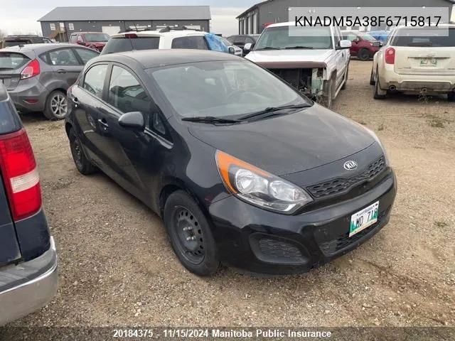 2015 Kia Rio 5 Lx VIN: KNADM5A38F6715817 Lot: 20184375