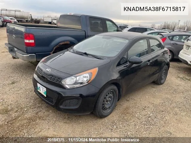 2015 Kia Rio 5 Lx VIN: KNADM5A38F6715817 Lot: 20184375