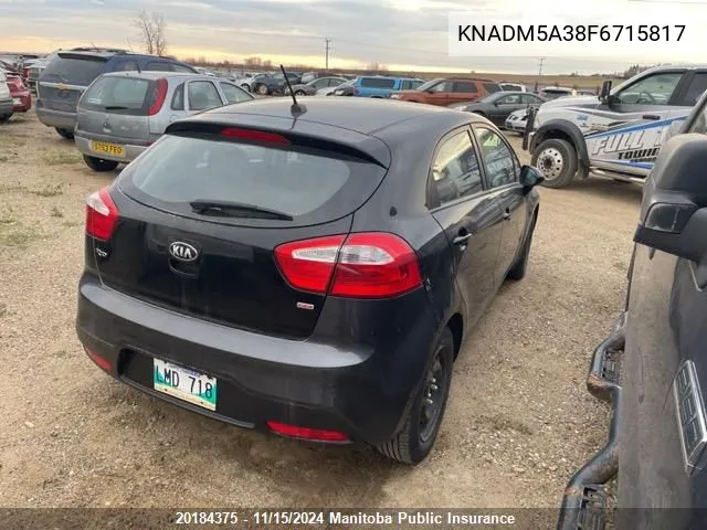 2015 Kia Rio 5 Lx VIN: KNADM5A38F6715817 Lot: 20184375