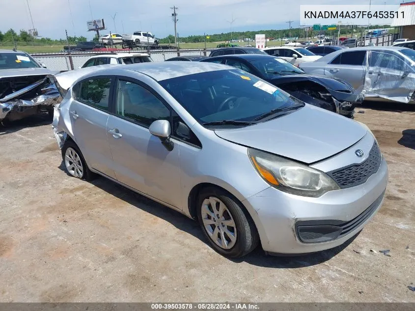 2015 Kia Rio Lx VIN: KNADM4A37F6453511 Lot: 39503578