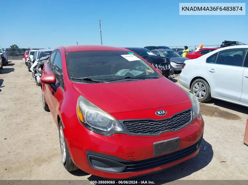 KNADM4A36F6483874 2015 Kia Rio Lx