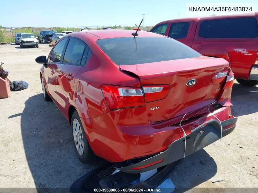 KNADM4A36F6483874 2015 Kia Rio Lx