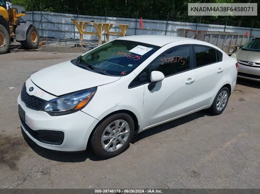 2015 Kia Rio Lx VIN: KNADM4A38F6458071 Lot: 39746175