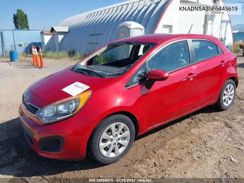 2015 Kia Rio Ex VIN: KNADN5A35F6445619 Lot: 39866070