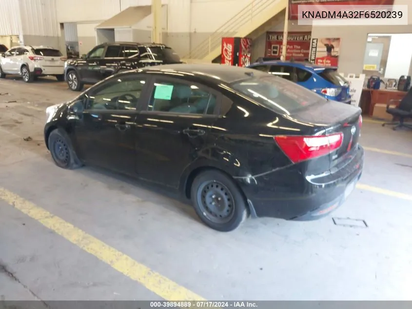 2015 Kia Rio Lx VIN: KNADM4A32F6520239 Lot: 39894889