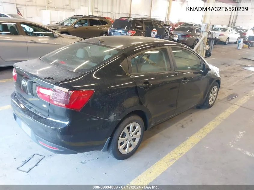 2015 Kia Rio Lx VIN: KNADM4A32F6520239 Lot: 39894889