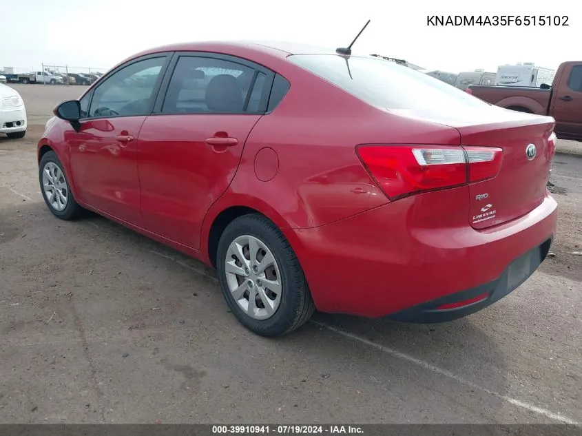 KNADM4A35F6515102 2015 Kia Rio Lx