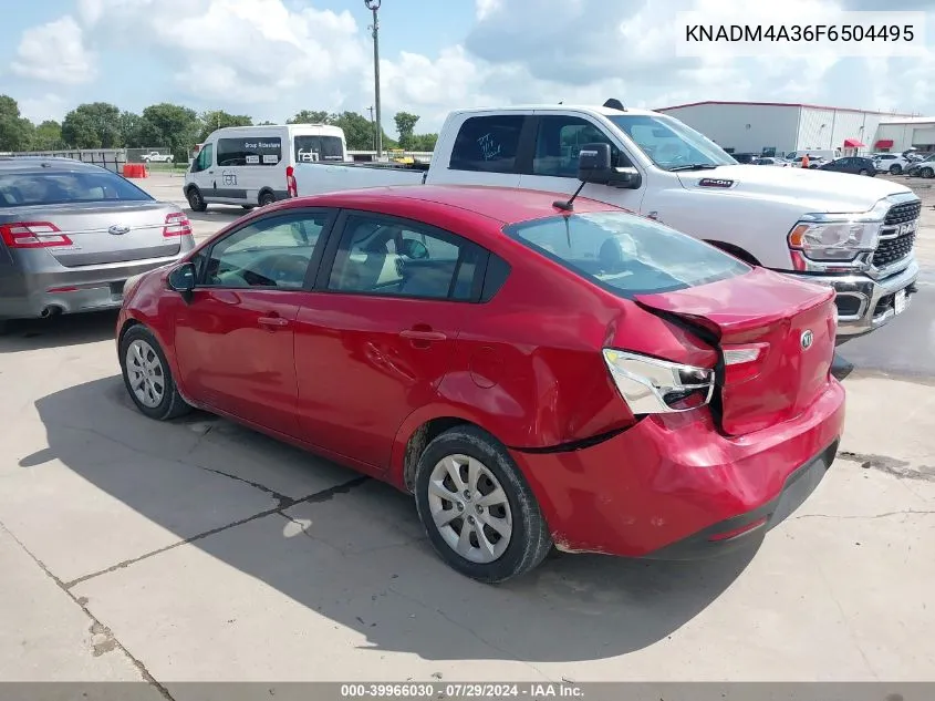 2015 Kia Rio Lx VIN: KNADM4A36F6504495 Lot: 39966030