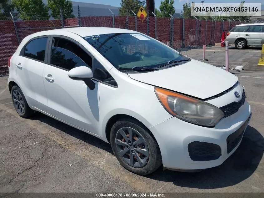 2015 Kia Rio Lx VIN: KNADM5A3XF6459146 Lot: 40068178