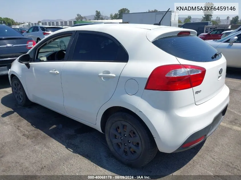 2015 Kia Rio Lx VIN: KNADM5A3XF6459146 Lot: 40068178