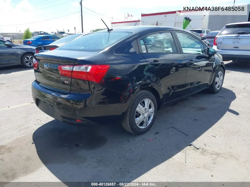 2015 Kia Rio Lx VIN: KNADM4A38F6485058 Lot: 40126857