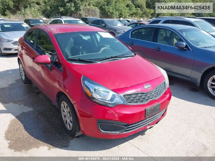 KNADM4A34F6425438 2015 Kia Rio Lx