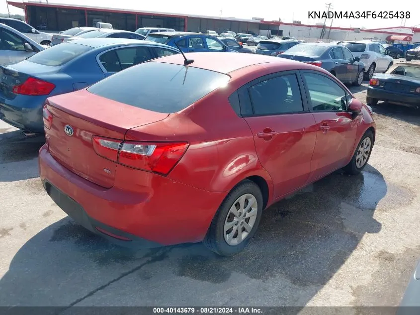 KNADM4A34F6425438 2015 Kia Rio Lx