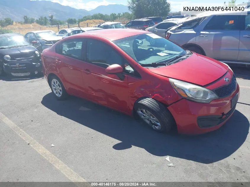 2015 Kia Rio Lx VIN: KNADM4A30F6441040 Lot: 40146175