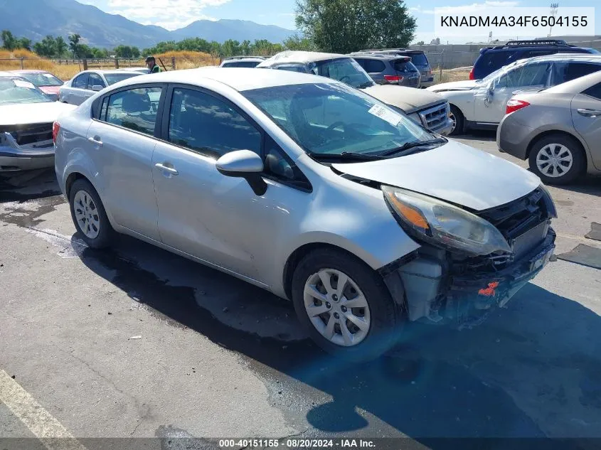 KNADM4A34F6504155 2015 Kia Rio Lx